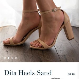 BRAND NEW Grace Loves Lace Dita Heels in Sand - Size 38